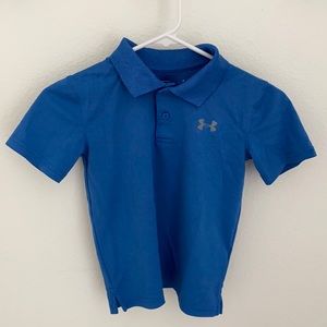 Boys blue under armour polo shirt